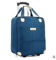 New 2017 travel trolley bag with wheels women men Unisex luggage bag on wheel suitcase Travel Duffle Oxford Travel bag on wheels