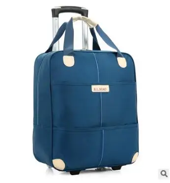 New 2017 travel trolley bag with wheels women men Unisex luggage bag on wheel suitcase Travel Duffle Oxford Travel bag on wheels