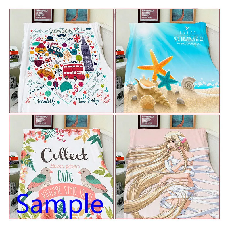 Anime DATE A LIVE  Soft Throw Blanket Warm Coral Blankets Travel Flannel Sofa Solid Color Fleece Blankets For Bed Warm Cobertor