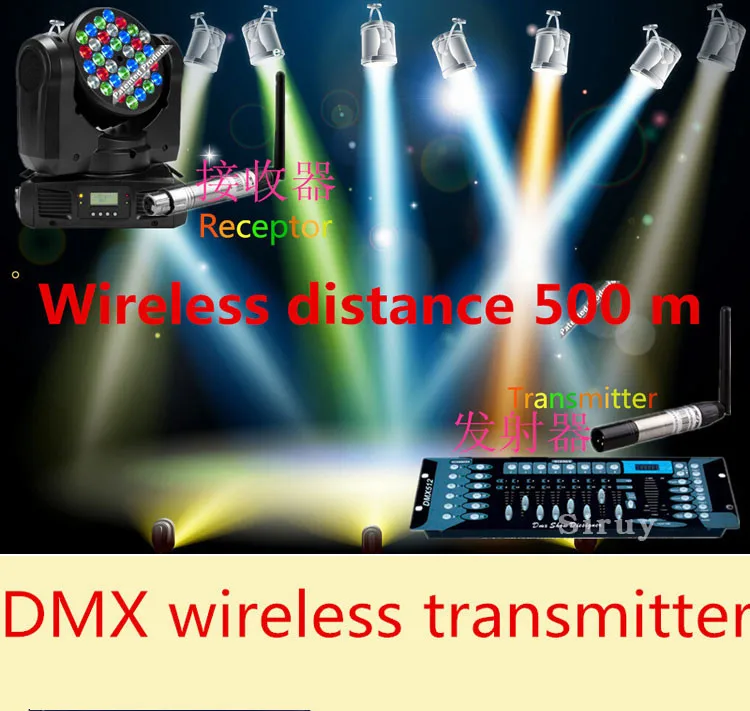 Imagem -06 - Controlador de Sinal Dmx sem Fio Transmissor e Receptor para Stage Par Light Dmx 512 2.4g Transporte Rápido