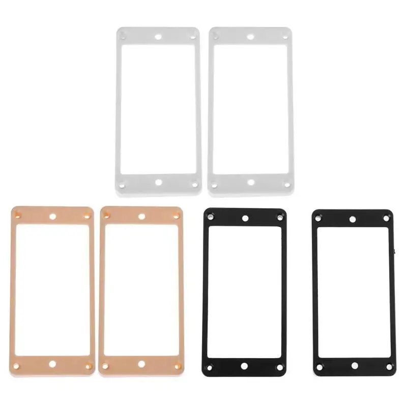 2pcs Guitar Curved Plastic Humbucker Pickups Frames Holder Mounting Rings for Electric Guitar Parts Accessories Black White