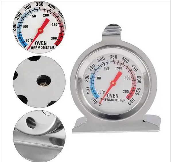 

100pcs Food Meat Temperature Stand Up Dial Oven Thermometer Stainless Steel Gauge Gage Large Diameter Dial Kitchen Baking Suppli