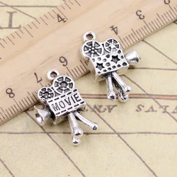 10pcs Charms Movie Camera Projector 25x17mm Tibetan DIY Retro Jewelry Bracelet Necklace Antique Bronze Silver Color Pendant