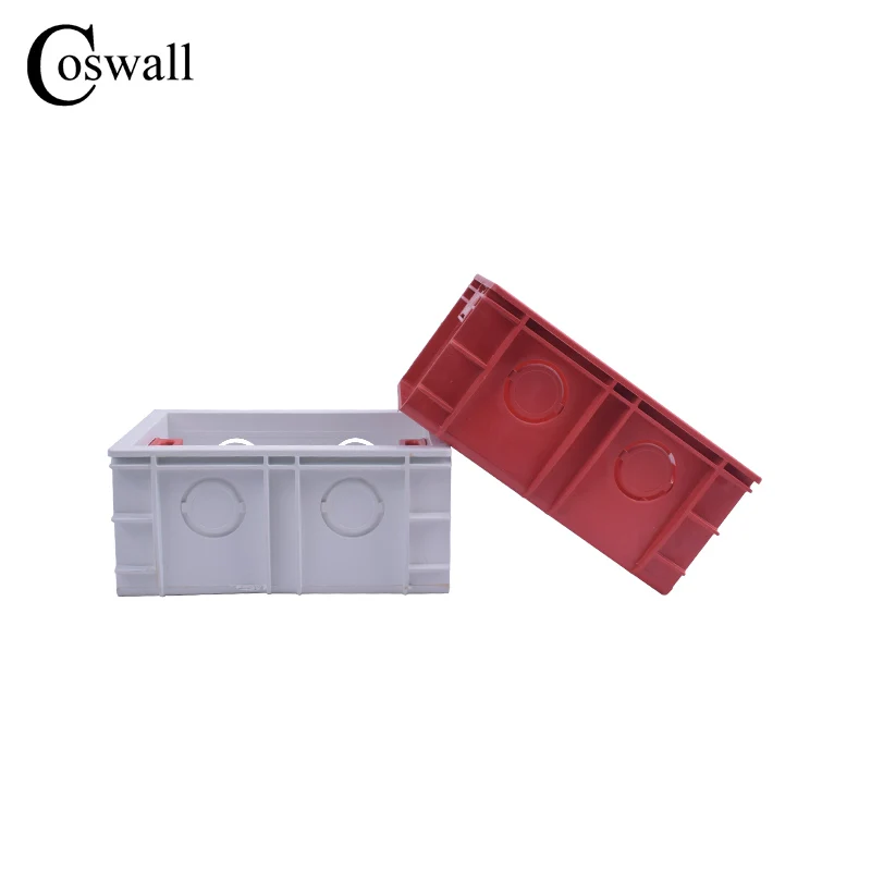 Coswall Super Quality 101mm*67mm US Standard Internal Mounting Box Back Cassette for 118mm*72mm Standard Wall Switch and Socket