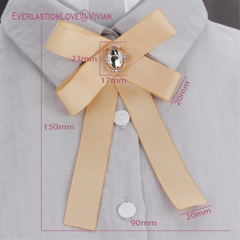 SUQI-broches de lazo de moda para mujer, alfileres de joyería para mujer, lazo de cuello, broche de lazo para mujer, broche de corbata para fiesta, boda 2019