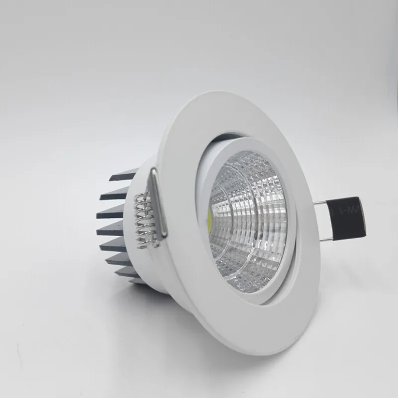 High Power Dimmable 10W COB LED downlight Warm White/White COB led down light AC85~265V