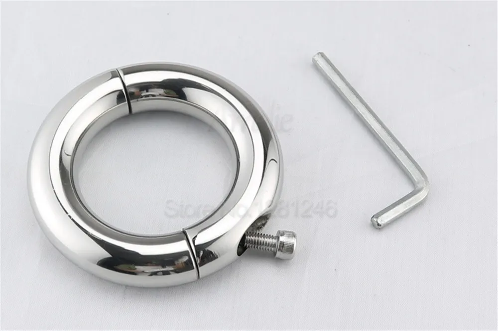 New 6 Size Stainless Steel Penis Ring Ball Stretcher Delay Lasting Metal Cock Ring Scrotum Restraint Testicular Sex Toys for Men