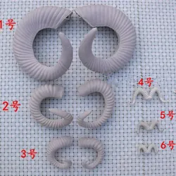 ZILIN Simulated White Sheep Horns a Pair  DIY Material for Handband 6 sizes for option