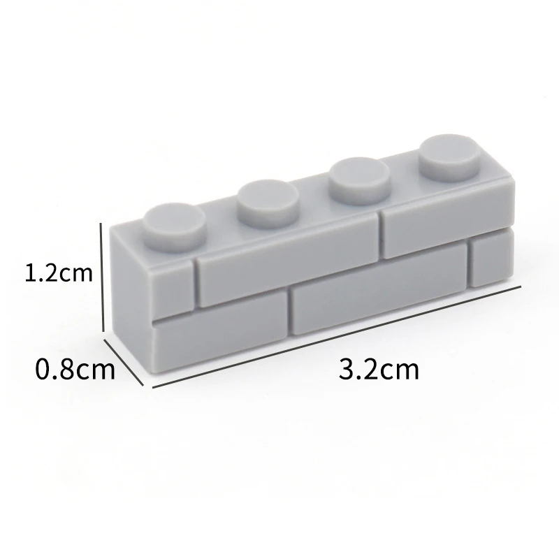 50PCS lot DIY Building Blocks Thick wall Bricks 1x4 Dots Educational Creative Size Compatible With brands Toys for Children