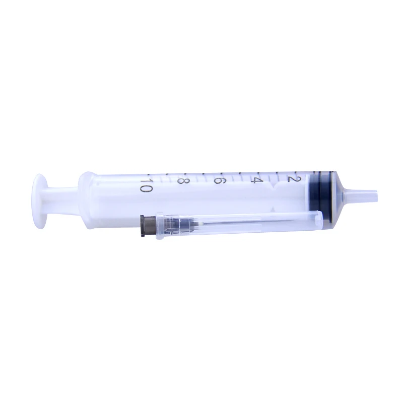 Seringue pour l'industrie du plastique de poulet, injecteur stérile avec illac, grossiers, 10ml, 20 pièces