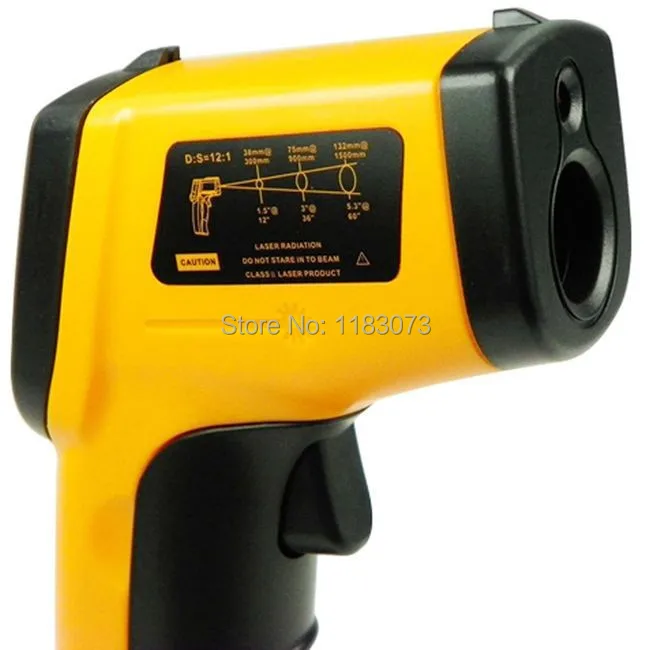 GM320 Non-Contact 12:1 LCD display IR Infrared Digital Temperature Gun Thermometer -50~330C (-58~626F) Emissivity 0.95 12:1