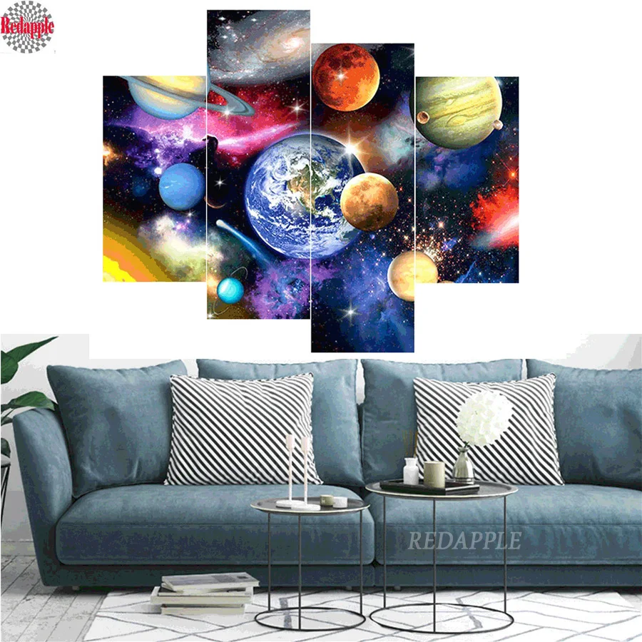 

5D DIY Diamond Painting Planet Interstellar Space Full Drill Square round Diamond Embroidery Cross Stitch Mosaic Picture decor