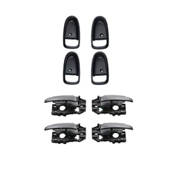 INTERIOR BLACK DOOR HANDLE WITH CASE FOR HYUNDAI ELANTRA 2001-2006 OEM:82610-2D000 82620-2D000