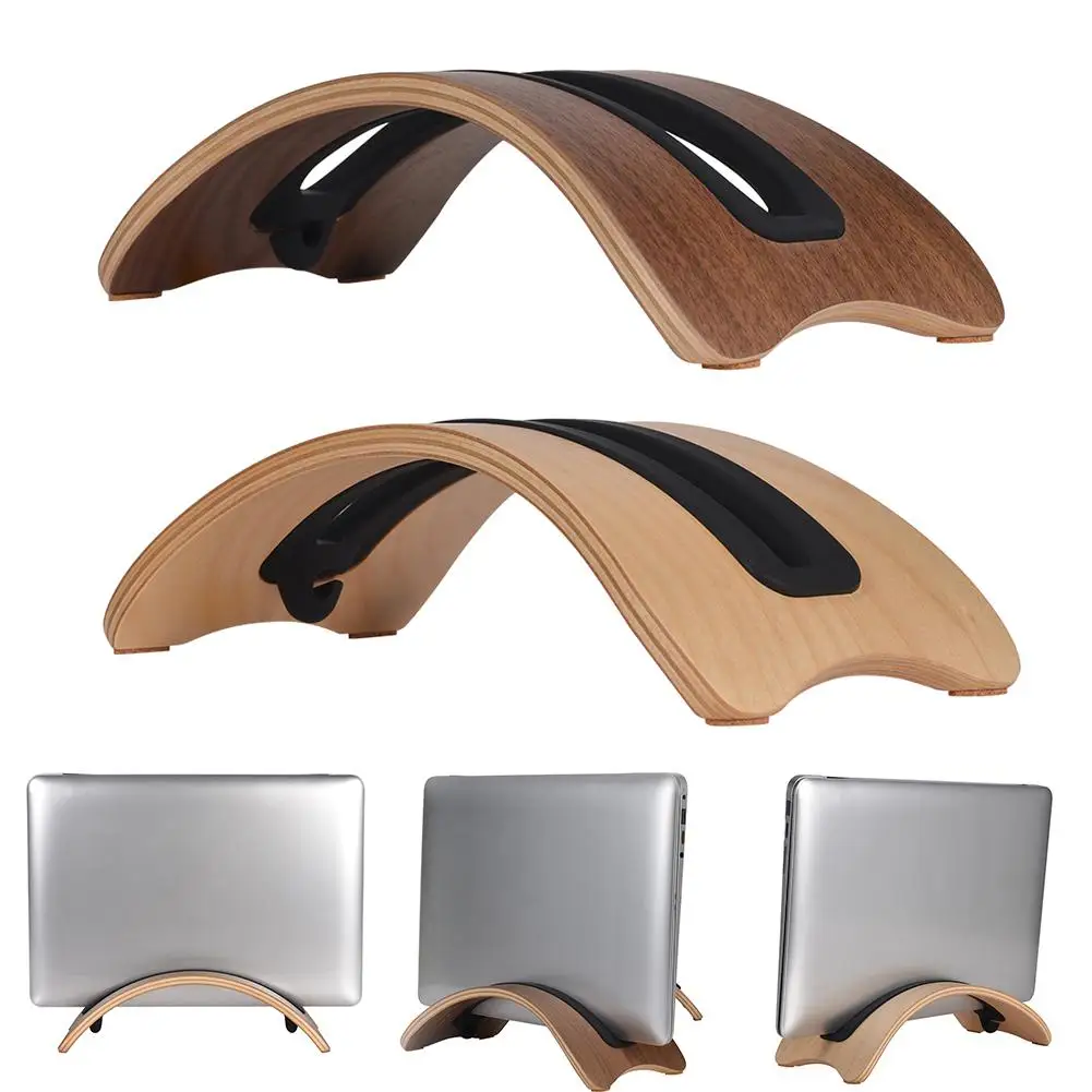 

Samdi Wooden Vertical Desktop Laptop Stand Holder Bracket Dock for