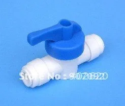 

Free Shipping 100PCS/LOT 3/8'' Quick Connect Ball Valve Water Purifier Mini Union PP Ball Valve RO Ball Valve