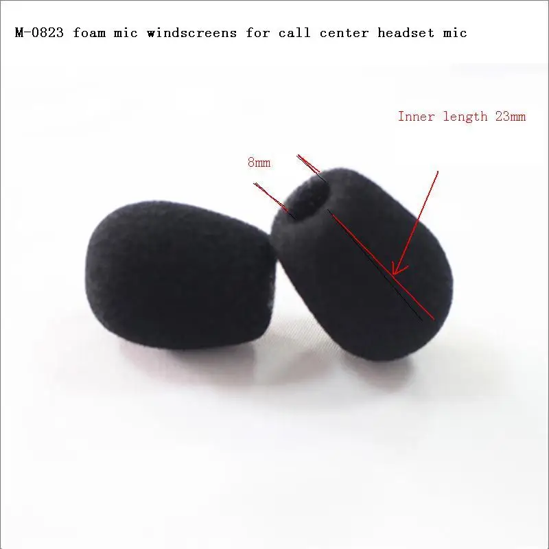 10 Pcs Call Center Mic Foam Windscreens 8mm Diameter Microphone Foam Covers Windshields for Most Headset Microphones