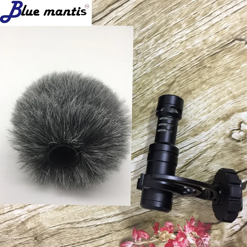 Outdoor Professionelle Pelz Windschutzscheibe Für Rode Video Mic Künstliche Pelz Winddicht Windschutzscheibe Für BOYA MM1 Micro Blue Mantis – Detail 7