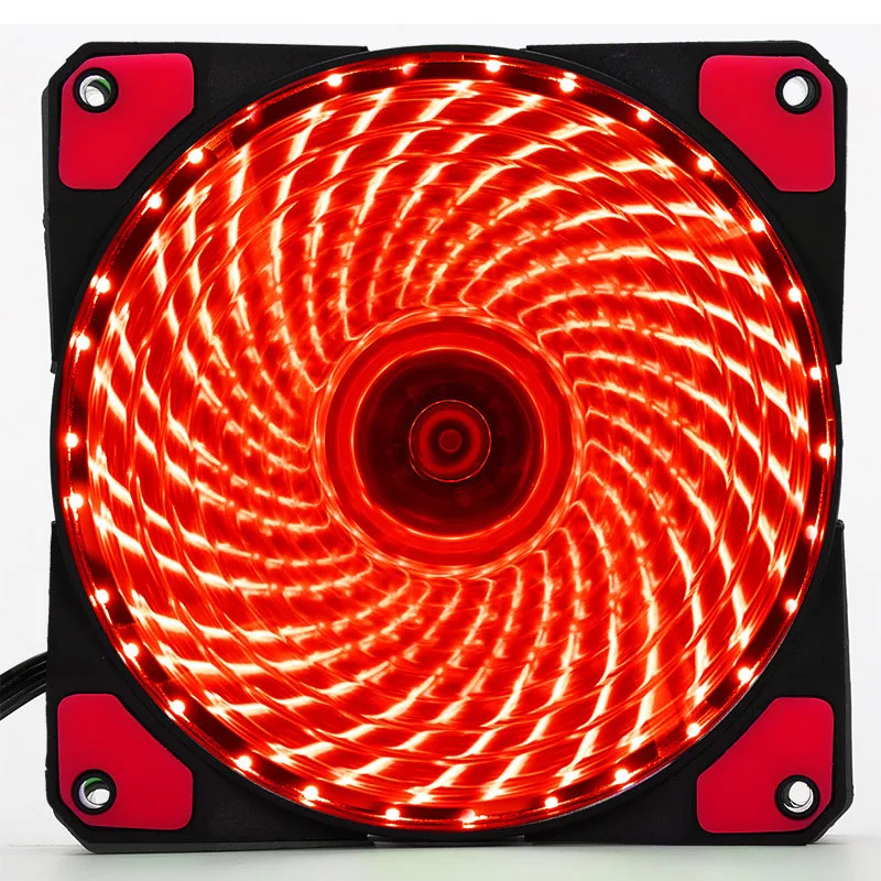 En-Labs 120mm PC Computer 16dB Ultra Silent 33LEDs Fall Fan Kühlkörper Kühler w/Anti -Vibration, 12CM Lüfter, 12VDC 3P IDE 4pin