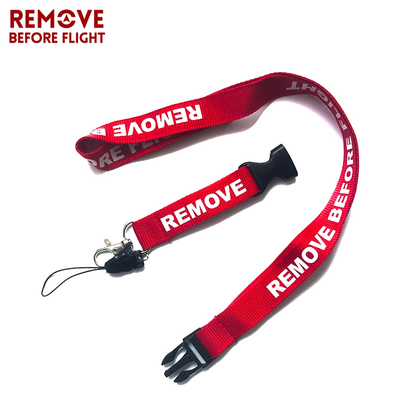 500 PCS Remove Before Flight Lanyards for Key Holder Neck Strap For Card Gym Key Chain DIY Red Hang Rope Keychain Lanyard