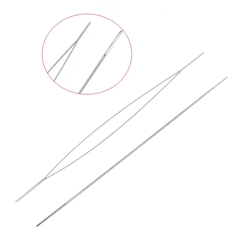 DoreenBeads Beading Needles Threading String/Cord Jewelry Tool Dull Silver Color Color 5.7cm,5PCs