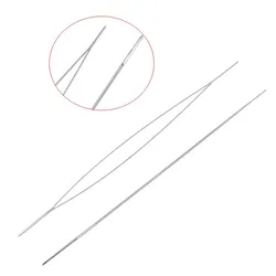 DoreenBeads Beading Needles Threading String/Cord Jewelry Tool Dull Silver Color Color 5.7cm,5PCs