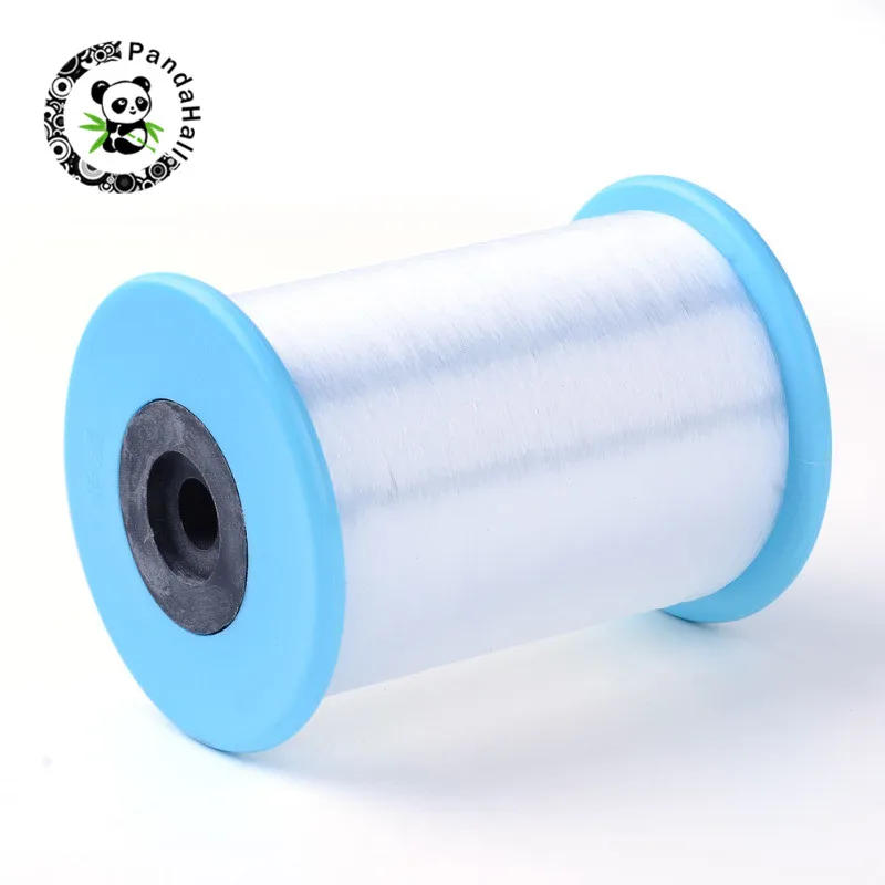 Pandahall 1 Roll Fishing Thread Nylon Wire for DIY Jewelry Making Fishing Line Stringing Materials White/Black 0.2-1mm