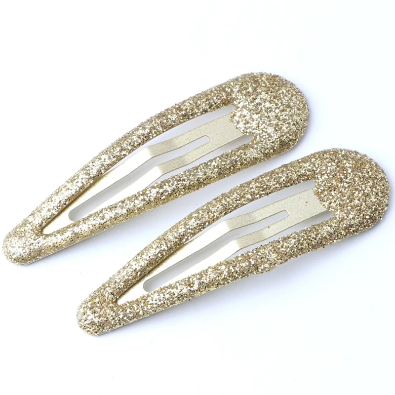 100pcs/lot Children Barrettes Bobby Pin Glitter Hair Clips Girls\' Hair Accessories 48MM Hairpins Claw Clips For Women Wholesale