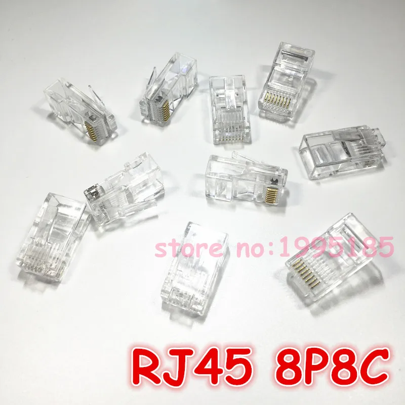 150pcs/lot RJ45 8P8C Network Cable CAT5E Cat6 Connector Crimp Plug