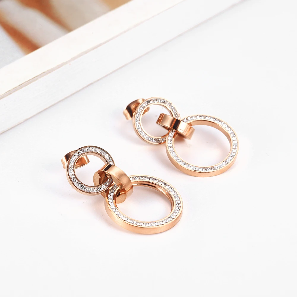 Shape Drop Earrings For Women Stainless Steel Jewelry Accessories