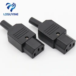 1 pcs Wholesale Price Black IEC 320 C13 Female Plug Rewirable Power Connector 3pin Socket 10A /250V