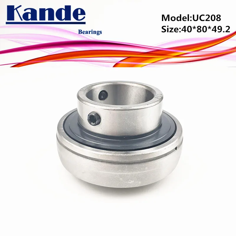 Kande Bearings 1pc UC 208 ID: 40mm  UC208-24 ID: 1-1/2