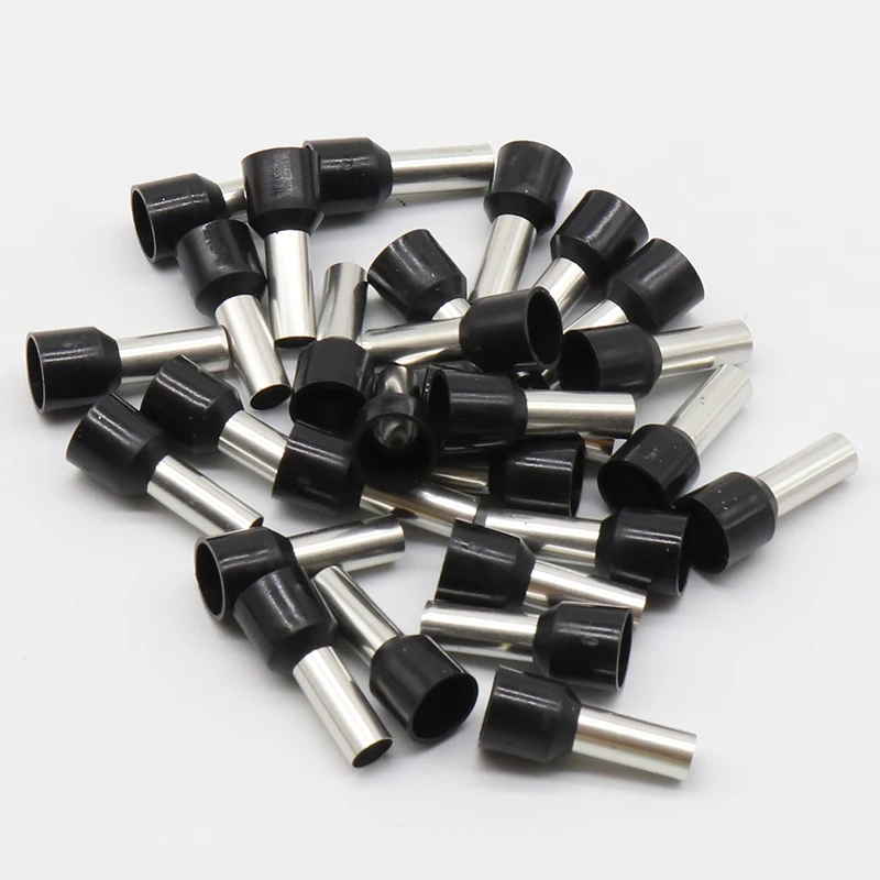 E10-12 Tube insulating Insulated terminals 10MM2 Cable Wire Connector 100PCS/Pack Insulating Crimp Terminal Connector E-