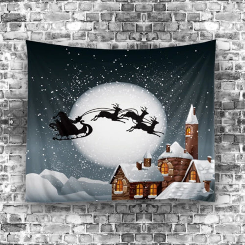 

2 Sizes Christmas Household Printing Wall Hanging Tapestry Wall Ornamentation Newest