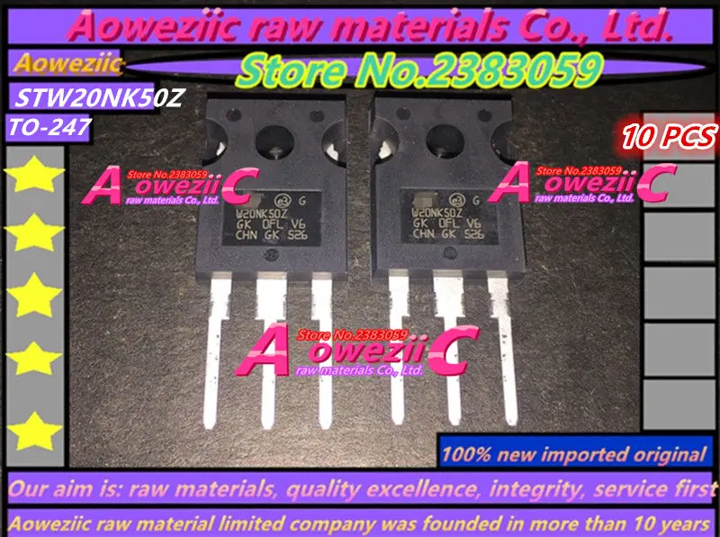 

Aoweziic 2019 + 100 новый импортный оригинальный STW20NK50Z W20NK50Z TO-247 FET 20A 500V