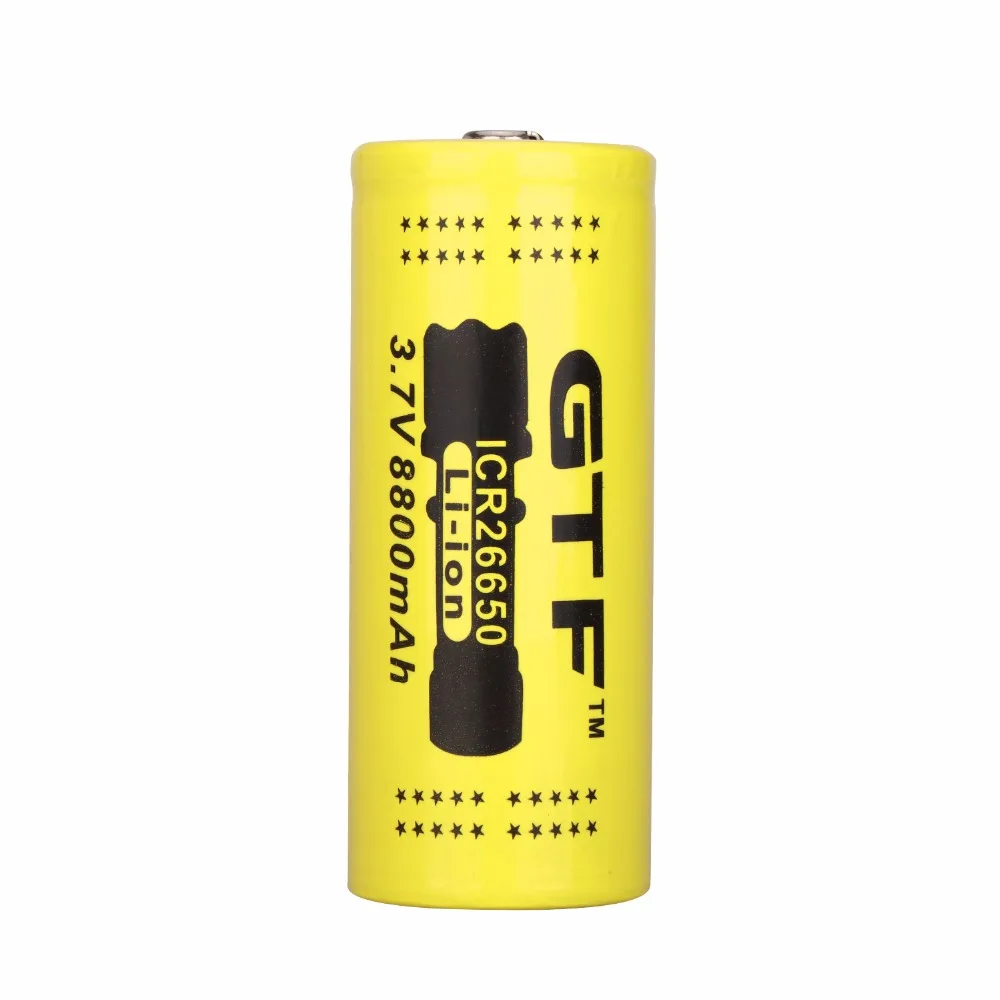 GTF Original 3.7V 8800mAh 26650 akumulator litowo-jonowy do latarki akumulator litowo-jonowy