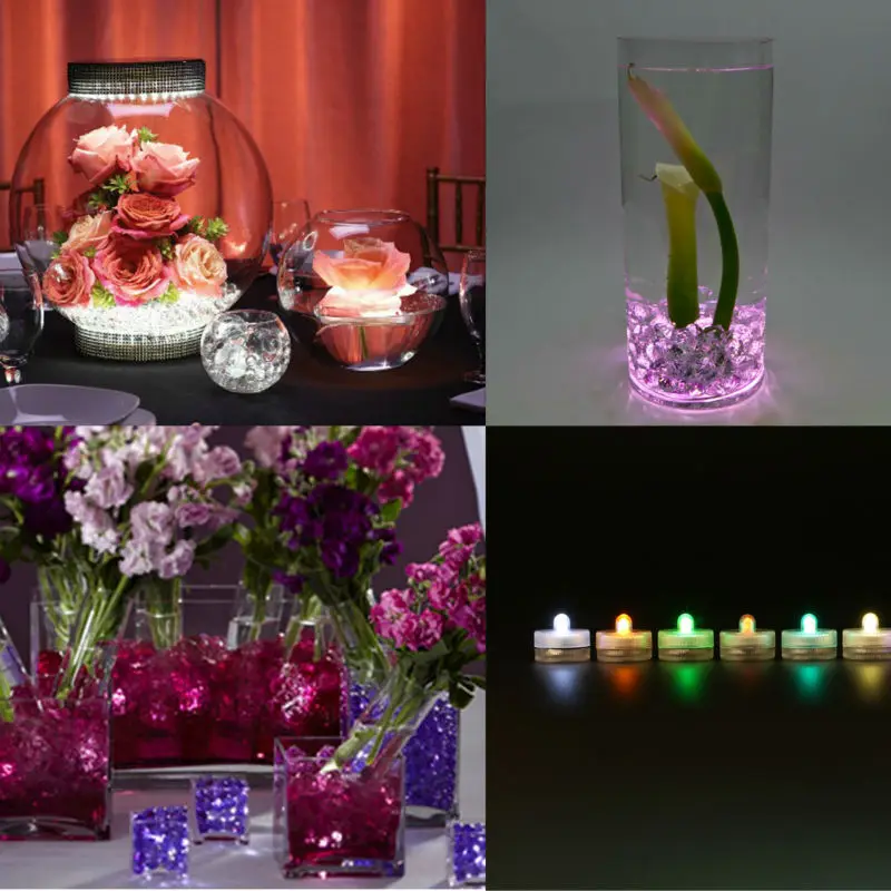 

12pcs*100% waterproof design Flameless LED Votive Candles Flickering candle Tea Light Party Wedding submersible led light decor