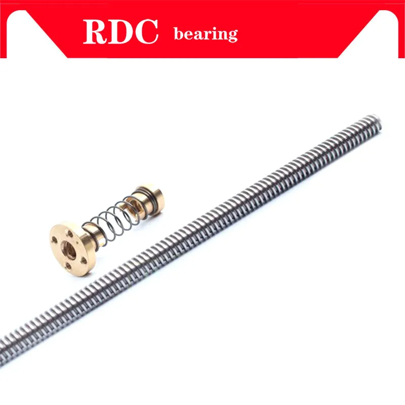 High quality Anti-Backlash Nut + 500 mm T-type Stepper Motor Trapezoidal Lead Screw 8MM Thread 8mm T8 For 3D Printer & CNC NEW