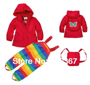 

Free Shipping- topom*ini baby girls / toddler wind suit jacket & pants, windproof/waterproof suit, windproof clothing set