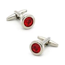 iGame New Arrival Crystal Cuff Links Brass Material Red Color Stone Design Gift For Man Free Shipping