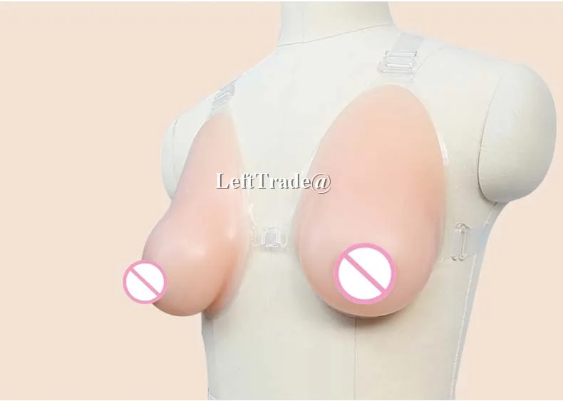 

500g A CUP droop silicone breast form with strap for mastectomy drag queen use