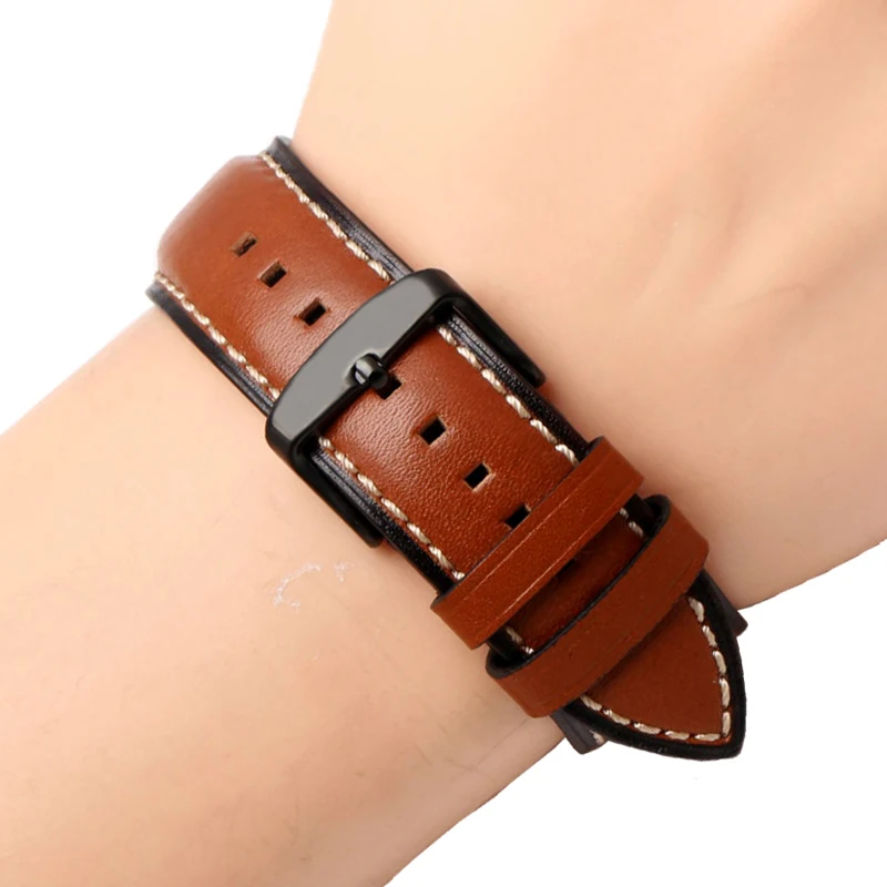 New Genuine leather strap 20mm 22mm 24mm watchband for fossil FTW1114/FS5151 watch leather bracelet