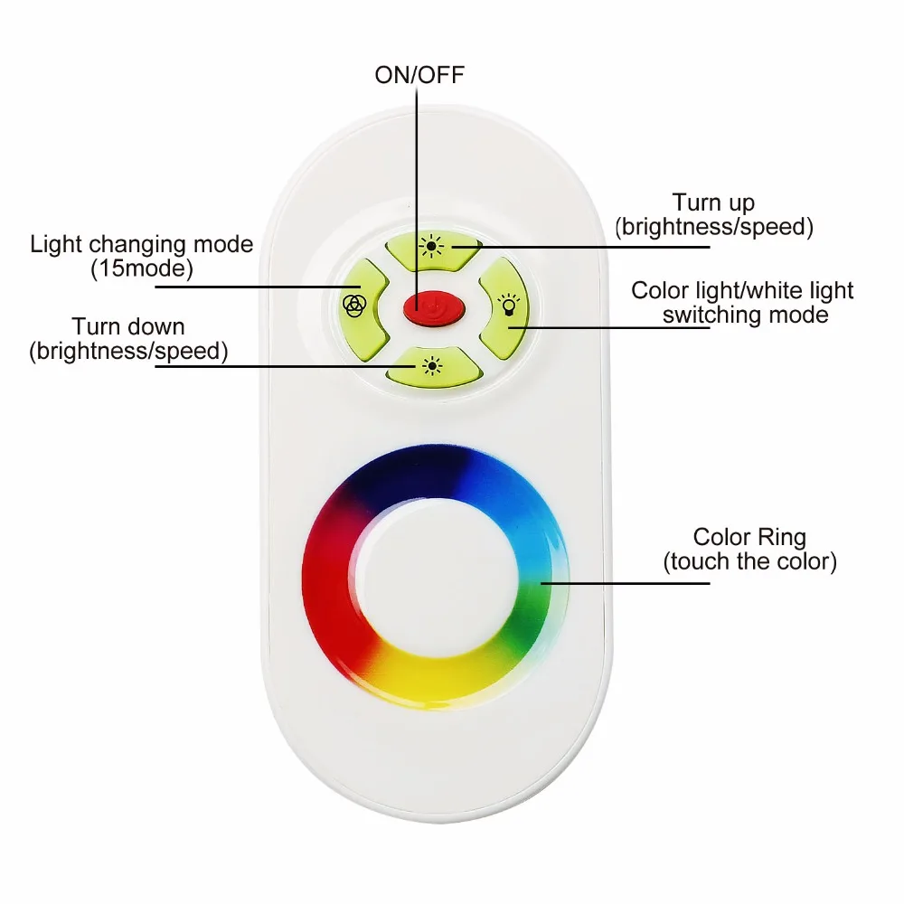 Imagem -02 - Alumínio Sistema de Controle de Led de 216 w Ip67 à Prova d Água sem Fio Controles Rgb Lâmpadas com 20 m Luzes Mutáveis Cores Controler Z101b