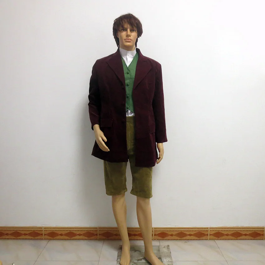 Bilbo Baggins Christmas Party Halloween Uniform Outfit Cosplay Costume Customize Any Size