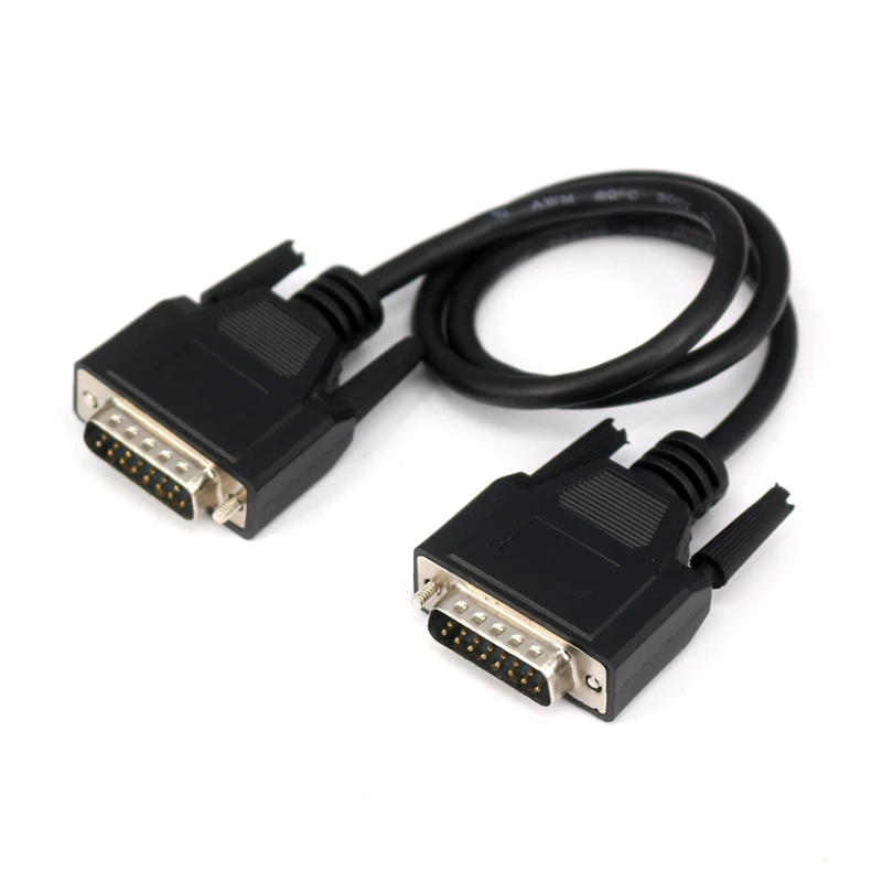 DB15 كابل م/F م/م F/F صفين DB 15 دبوس نقل البيانات كابل النحاس النقي مزدوج محمية المهنية تخصيص طول