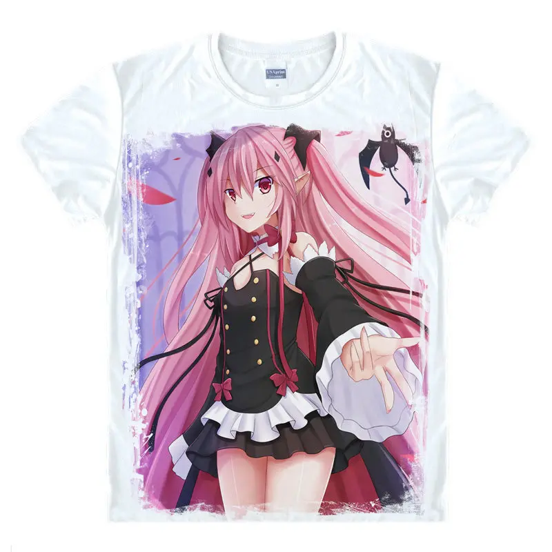 Yuichiro T-Shirt Shinoa Hiragi Shirt Man's summer t-shirts anime shirt women's fashion  t-shirts anime dress cosplay gift a