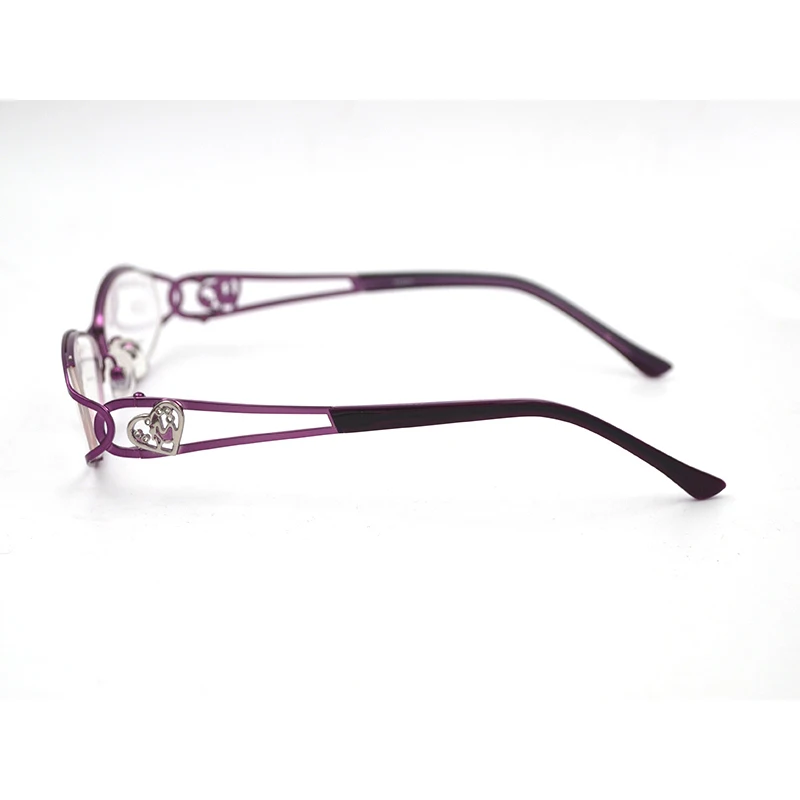 Women\'s transparent glasses degree eyeglasses computer glasses Hollow Out Temple Heart Design Fashion Myopia Glasses Frame D5