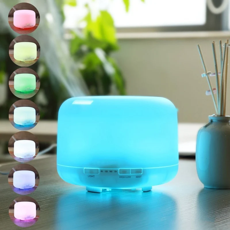 Aroma Diffuser Air Humidifier 300ML Ultrasonic Cool Mist Maker LED Essential Oil Remote Control Mute Color Aromatherapy Machine