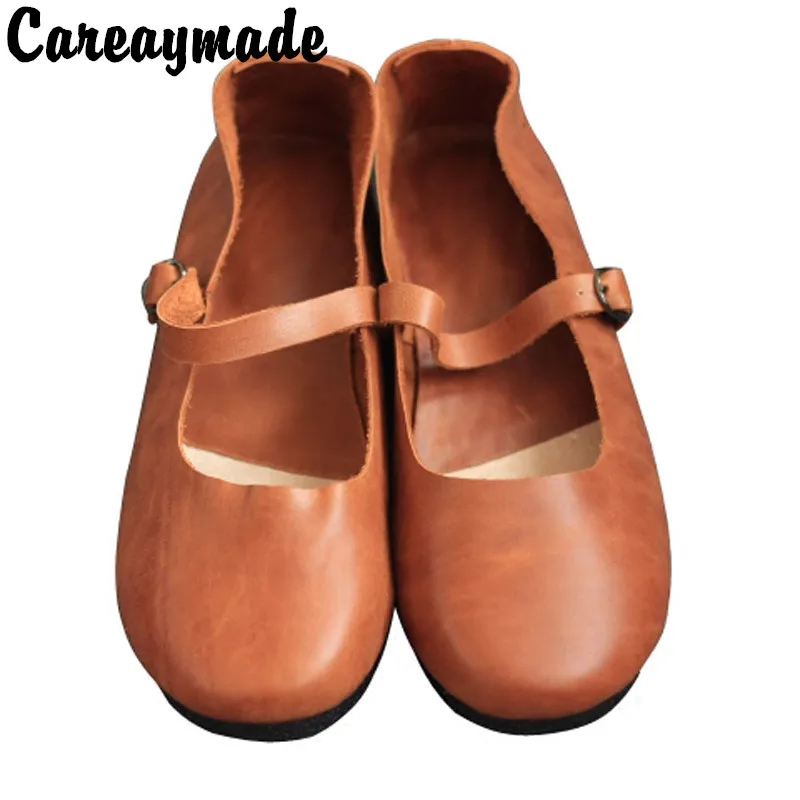 

Careaymade-New spring&summer pure handmade Genuine leather shoes,retro art small fresh female flat shoes,Driving shoes