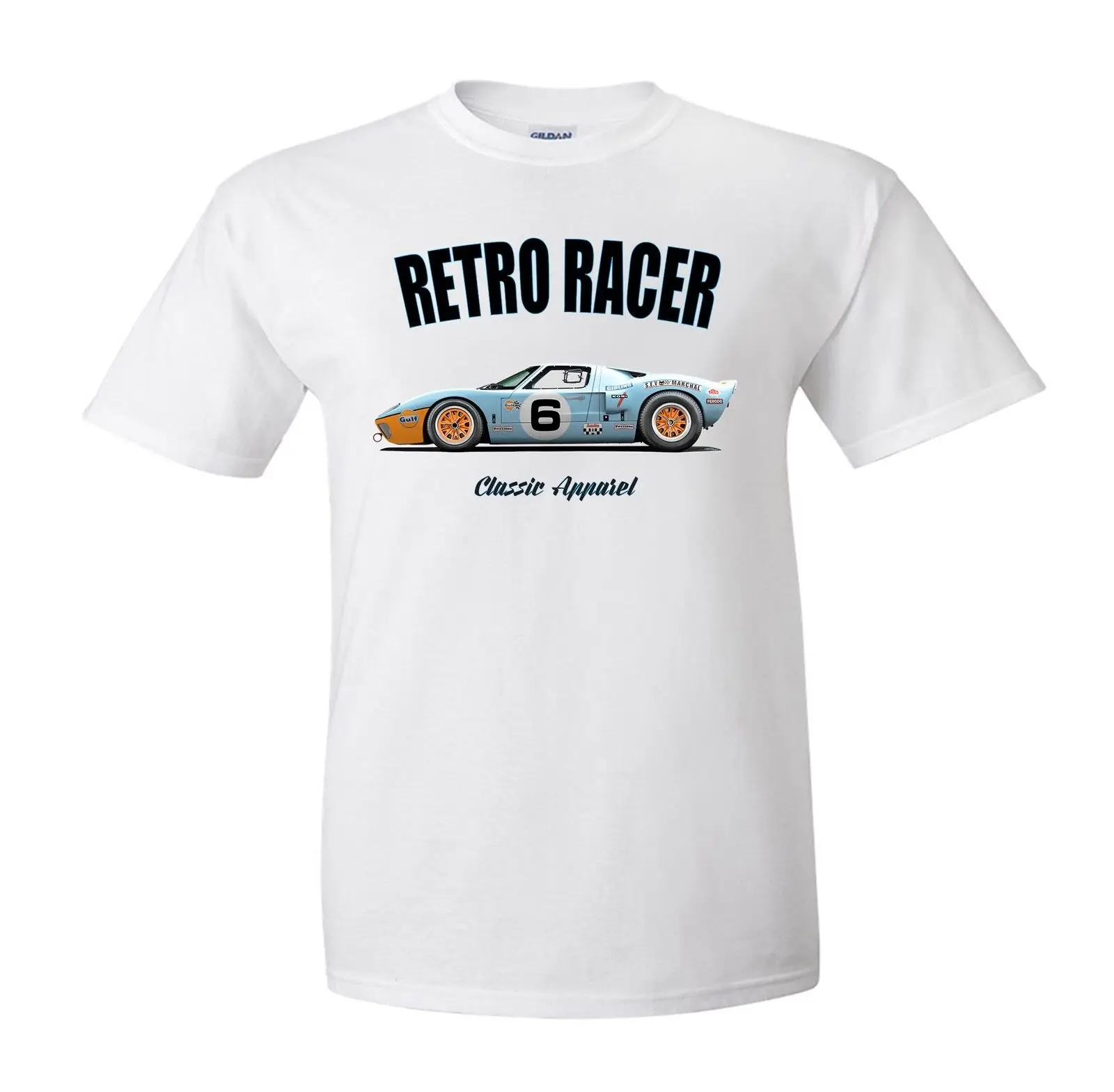 Fashion 2019 Brand Design T Shirts  American Car Fans Gt40 T-Shirt. Retro Racer. Classic. Race Car. Gt 40. Gt-40. Graphic Tees