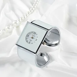 Relojes de pulsera grandes de acero inoxidable para mujer, relojes de cristal de lujo para mujer, reloj para mujer